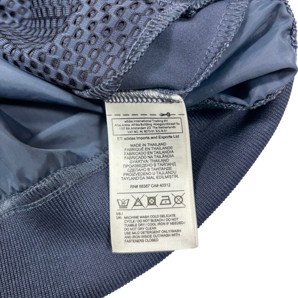 Stella McCartney x Adidas Mesh Knit Windbreaker Jacket Navy Full Zip Women's M - Picture 7 of 11